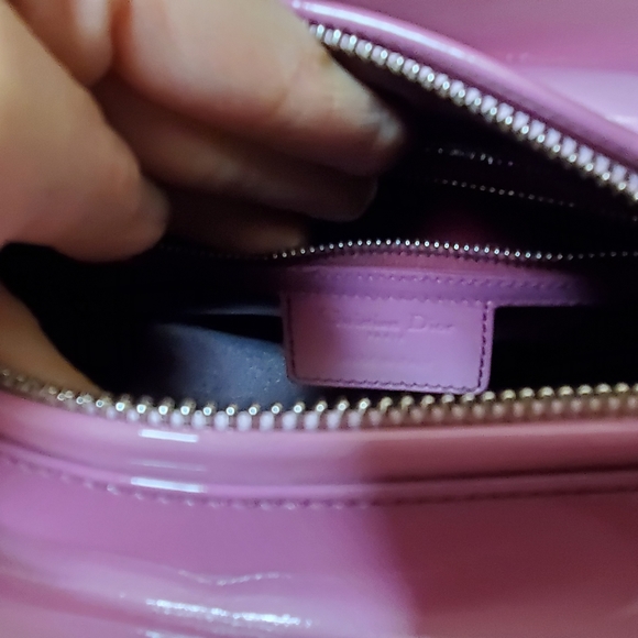 Lady Dior purple white silver hard ware medium bag - Picture 3 of 14